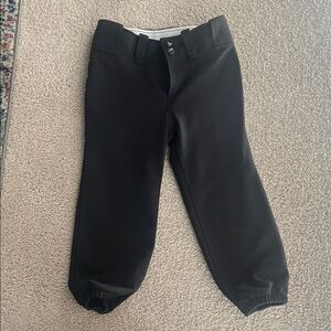 Kids' Black Softball Pants